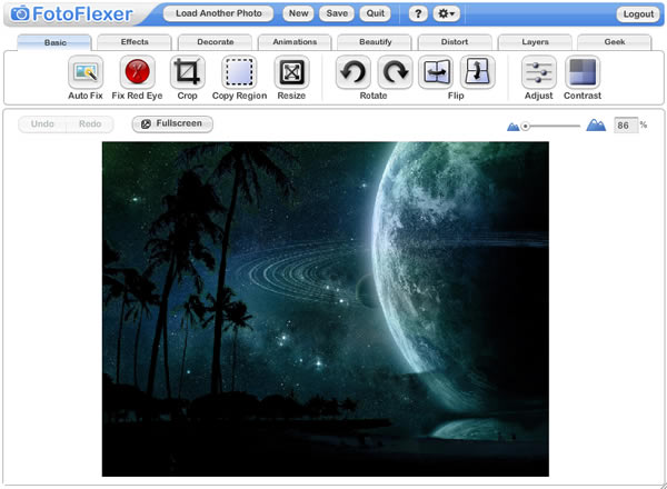 Online Photo Editing Software fotoflexer