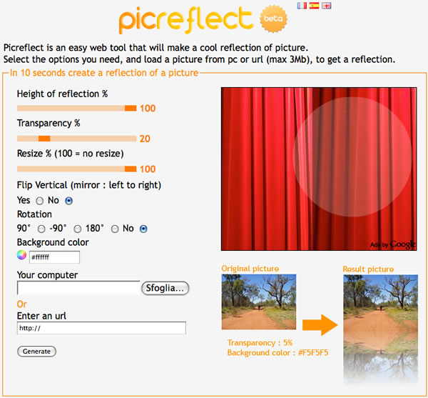 Online Photo Editing Software picreflect