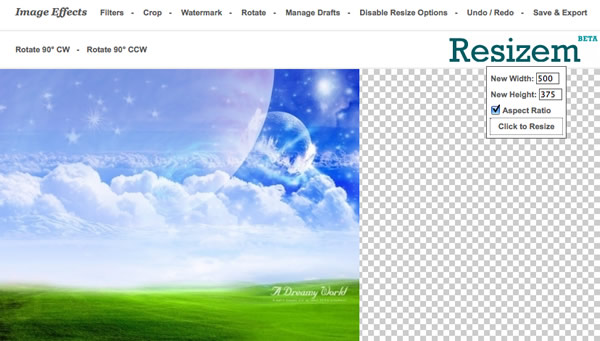 Online Photo Editing Software resizem